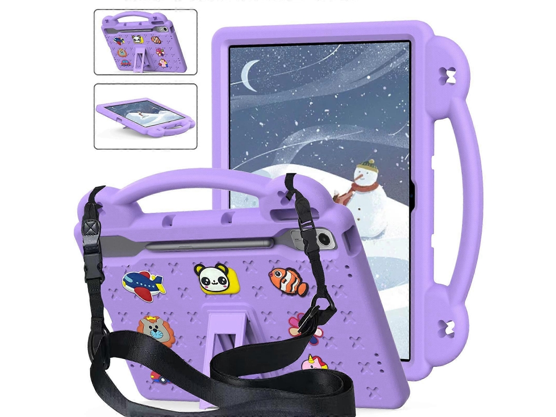 Capa Para Tablet Infantil Beibei Bear Handle Kickstand Em Eva Resistente A Impactos Com Alça De Ombro Para Lenovo Tab P12 12.7 2023/2025.