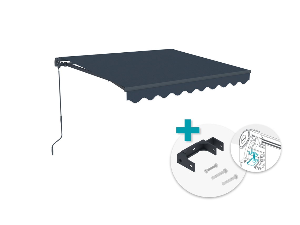 Toldo Monobloco Vecchio 2,5x2m Cinza Com Fixação No Teto