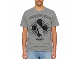 Rockinstone John Wick Fortis Fortuna Adiuvat Solid Graphite Adult T-shirt Size:s