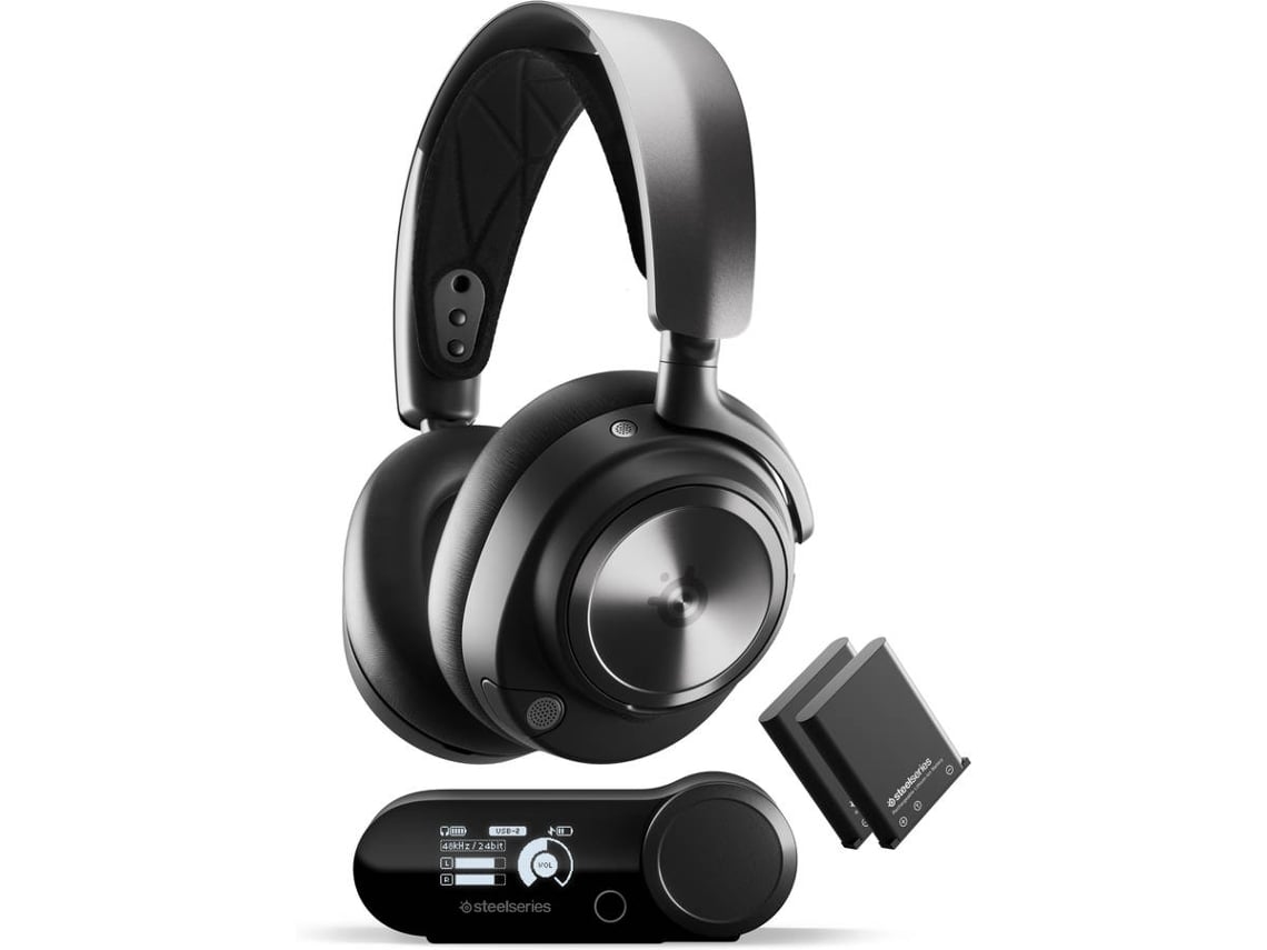 Auriculares Gaming STEELSERIES Arctis Nova Pro Wireless (Over Ear - Microfone - ANC - Preto)