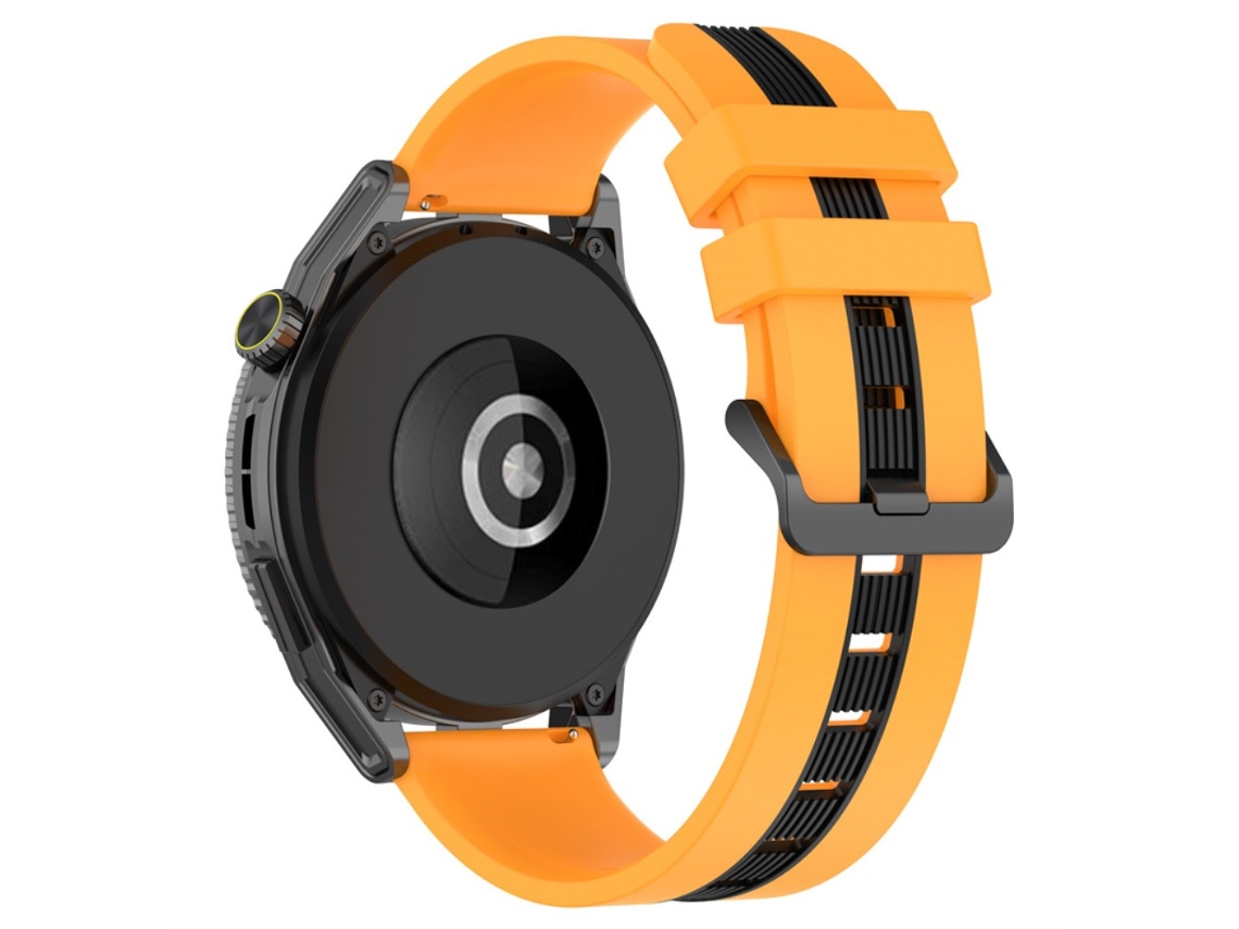 Bracelete Silicone Duas Cores 22Mm para Huawei Watch Gt 3 Se/Watch Gt Amarelo/Preto