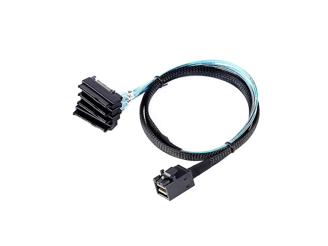 Controlador De Cabo Mini Sas Hd 12g Sff8643 Para 4 Sas 29 Pinos Sff8482 Com Conector De Alimentação Sata De 15 Pinos Aquaforge