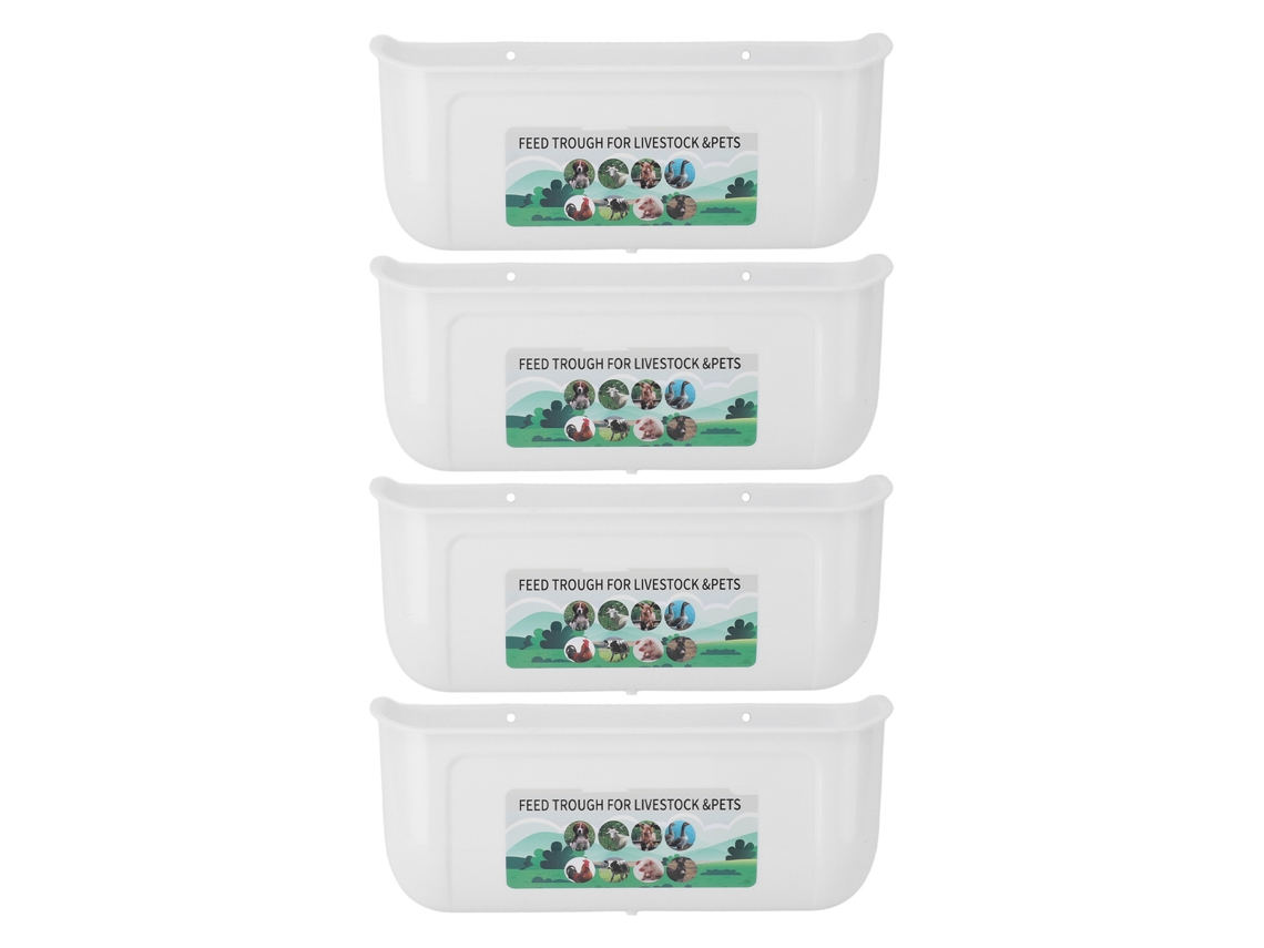 Conjunto de 4 Comedouros pendentes para Galinhas, Cabras, Aves com ganchos S/MARCA