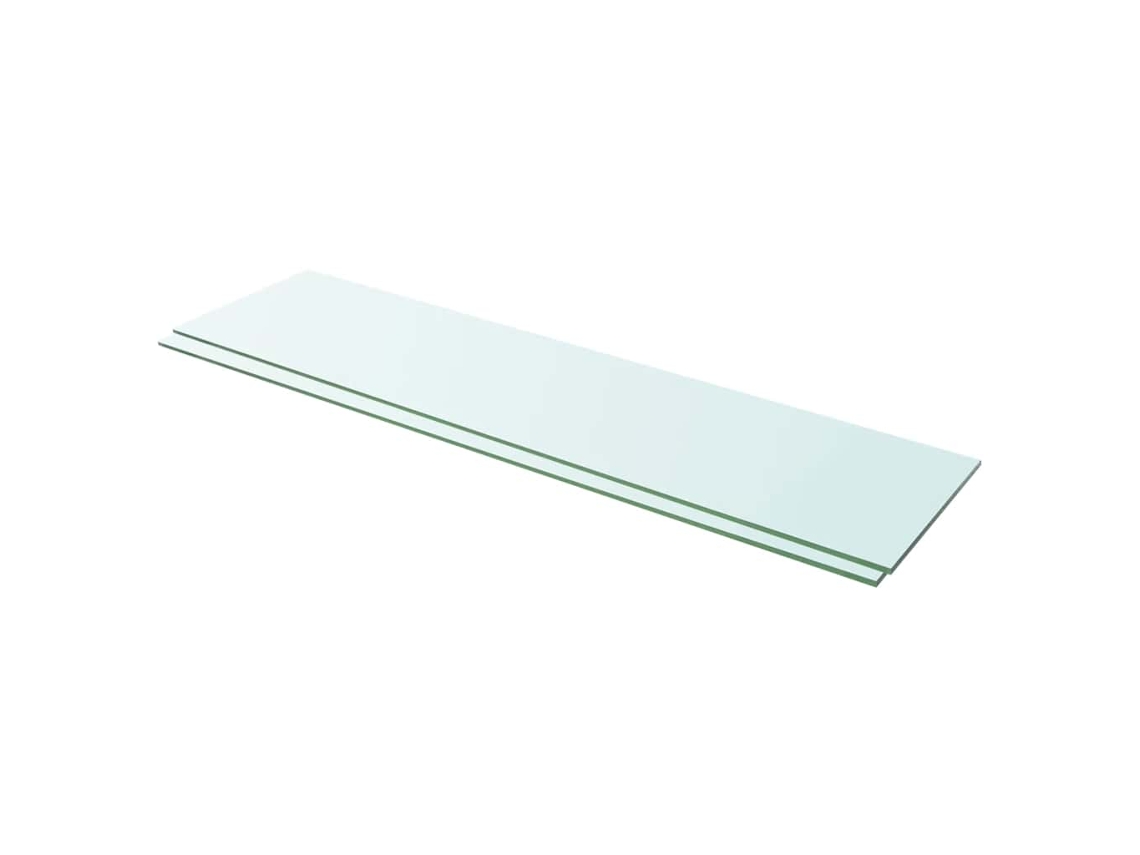 Vidaxl Prateleiras 2 Pcs 100x25 Cm Vidro Transparente