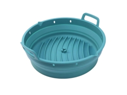 Sartén De Freír Multifuncional Com Mangueira Antiaderente Resistente Ao Calor De Silicone De Grau Alimentar Reutilizável Ronda Azul