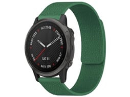Bracelete Para Garmin Fenix 8 / 7s / 6s / 5s (20mm) - Silicone Magnético - Textura De Lichia Verde Escuro