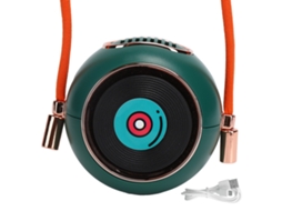 Aetheria ventilador de Pescoço Verde Padrão de Desenhos Animados Ajustável 2 Velocidades Cute Pequeno para Crianças