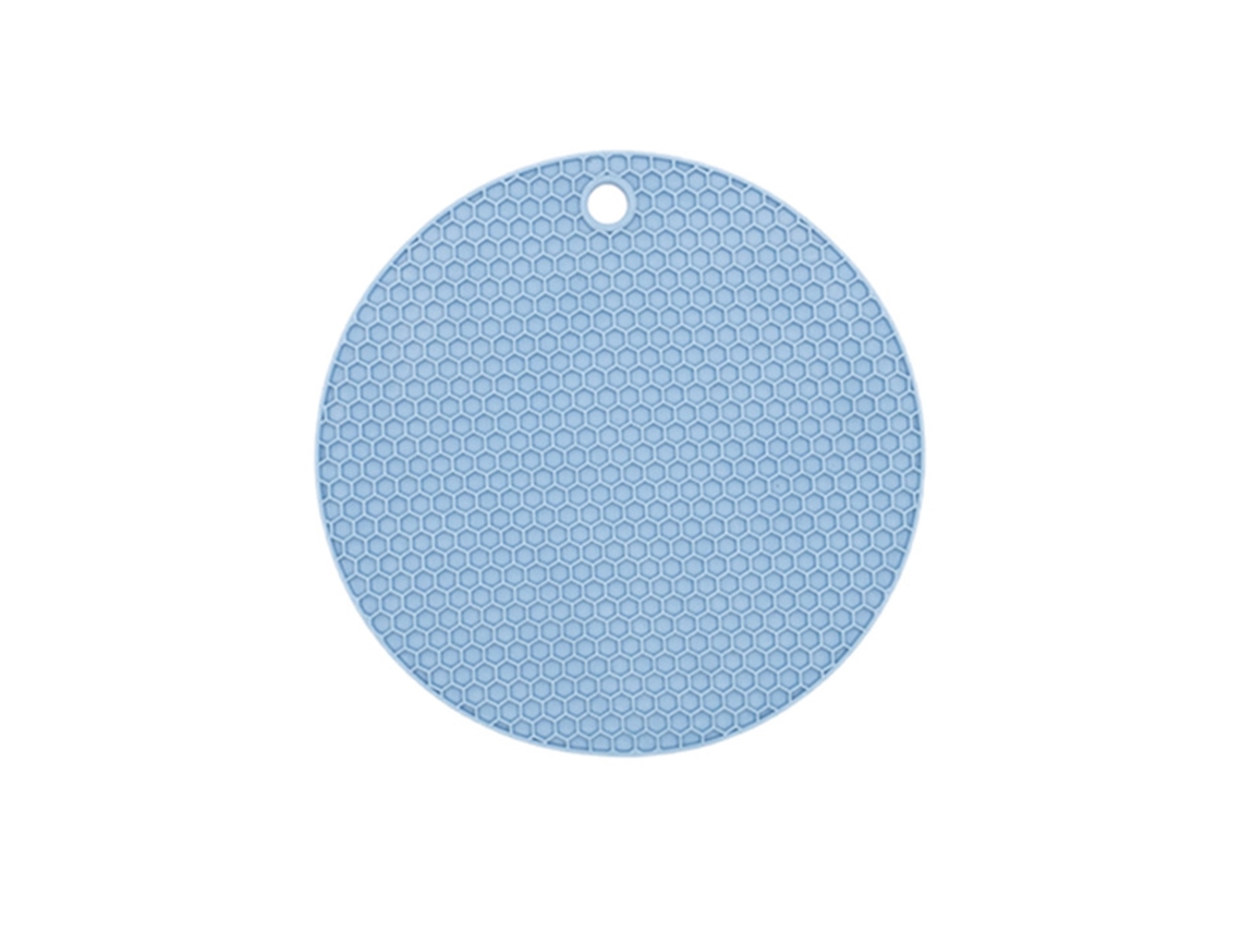 Toalha de Mesa Redonda Borracha Segura Anti derrapante Resistente Ao Calor Lavável 17.5cm Azul
