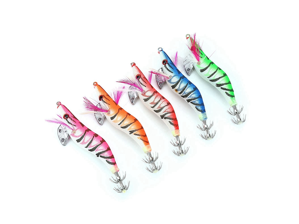 Isca de Pesca Luminescente Camarão 13cm 5un