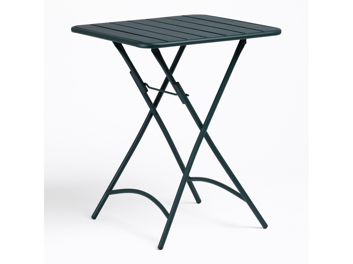 Sklum Mesa De Jardim Quadrada 60x60 Cm Dobrável Em Aço Janti Aço De Carbono Verde Selva