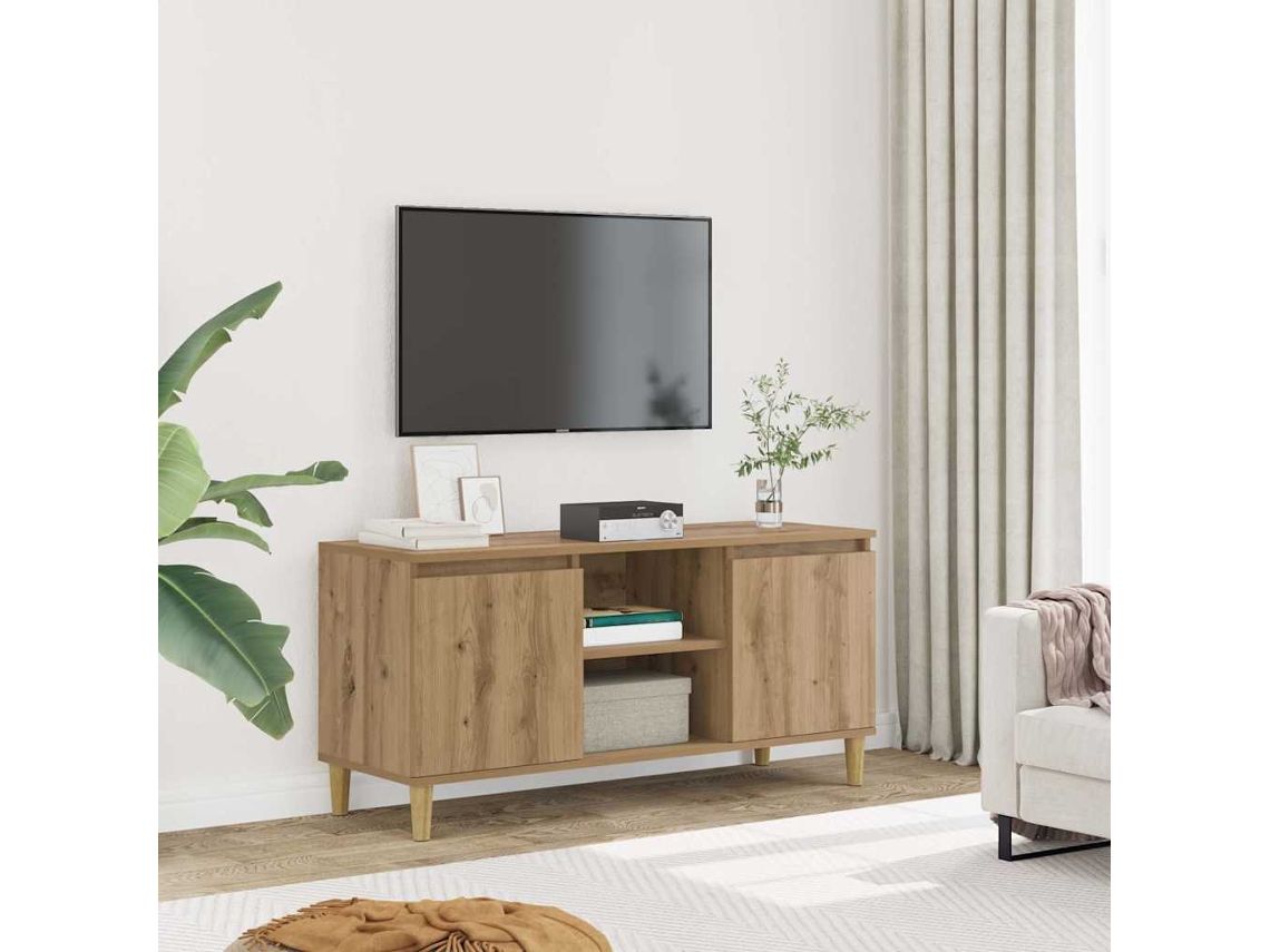 Vidaxl Móvel De Tv 102x35x50cm Derivados De Madeira Carvalho Artisiano