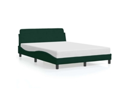 Bed Frame, Bed Frames Vidaxl Verde Veludo (140 X 200 Cm)