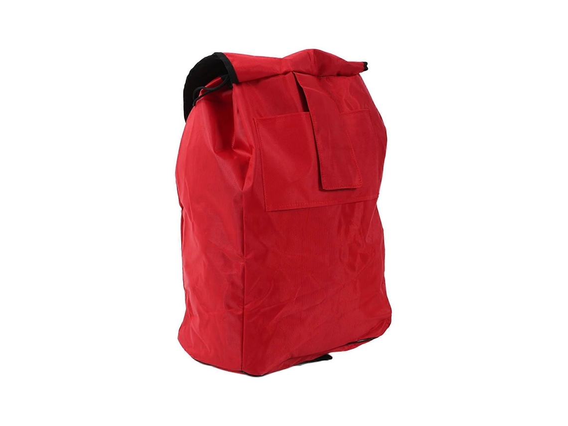 Sacola de Compras Dobrável Vermelha Cydt, Impermeável, com Alça para Carrinho, Reutilizável, Ideal para Compras em Casa Ou no Supermercado. GOKOCO