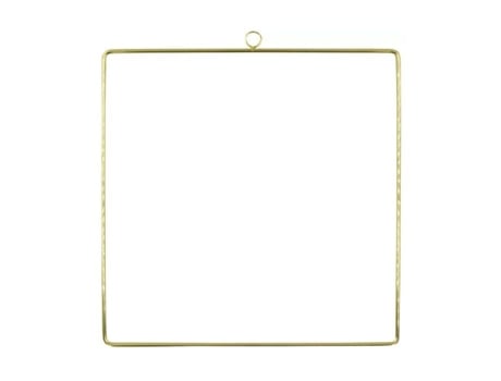 Objeto Decorativo Metal Anel Quadrado Dourado 25 X 25 Cm Design Minimalista Anel De Suspensão Megacrea Diy