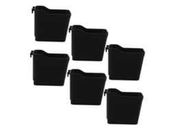 Organizador De Painel Perfurado 6 Peças Em Pp Preto Para Oficina