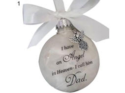 Adorno De Natal Com Anjo No Céu Memorial Esfera Plástica E Liga 8cm Decoração De Casa 1