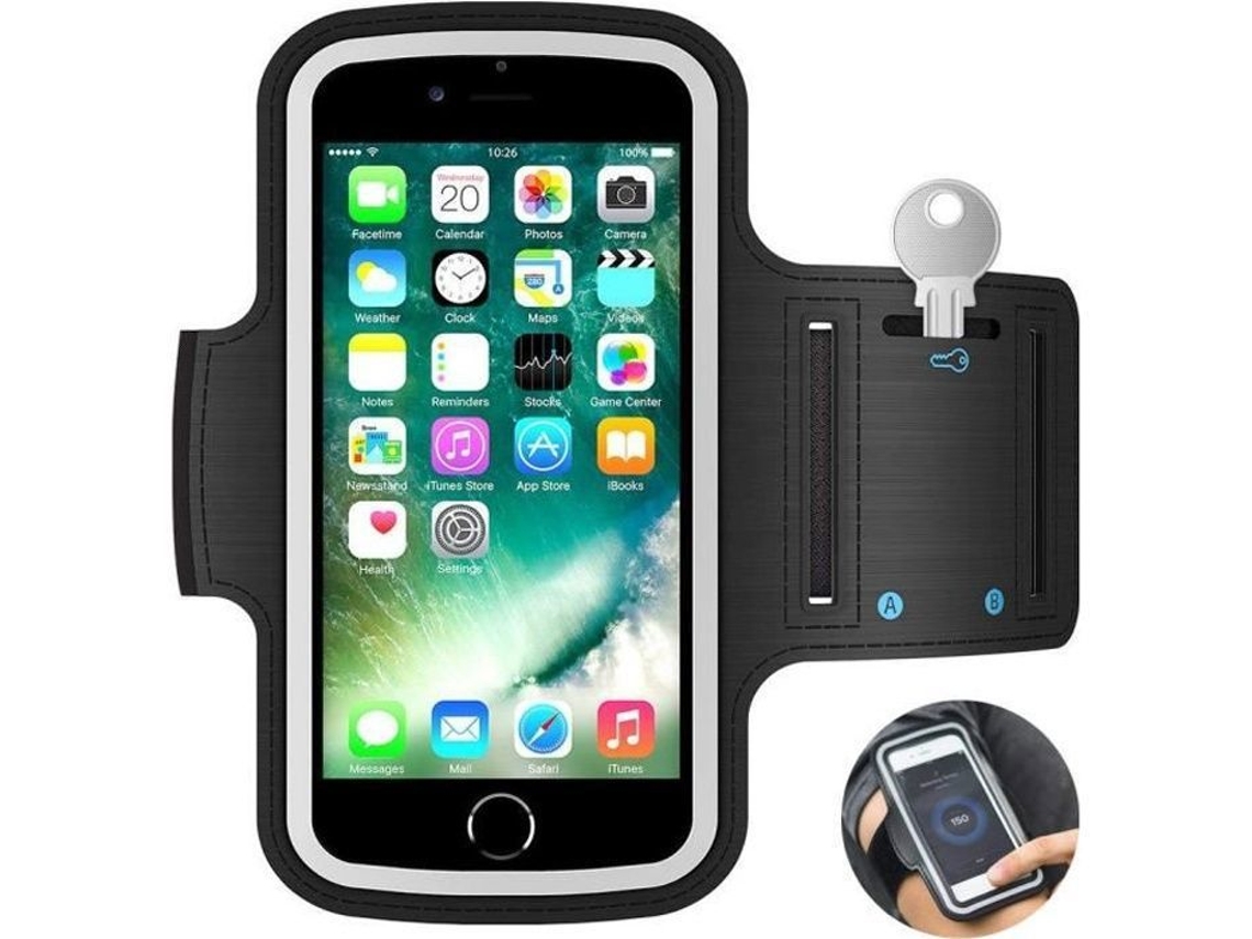 Braçadeira Esportiva Universal - E.f.connection - Para Smartphones De Até 6,0" - Preta