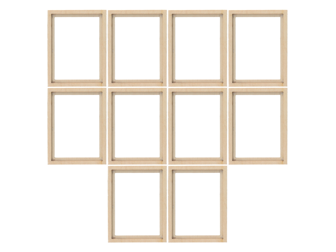 Mali 10pcs Quadros de Foto em Miniatura Diy de Madeira Bétula para Decoração de Bonecas
