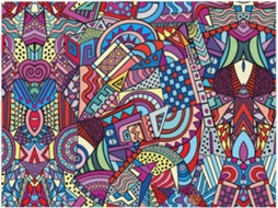 Colcha de Flanela Colorida e Confortável com Estampa Abstrata Macia Aconchegante para Sofá Quarto 101 6 X 76 2