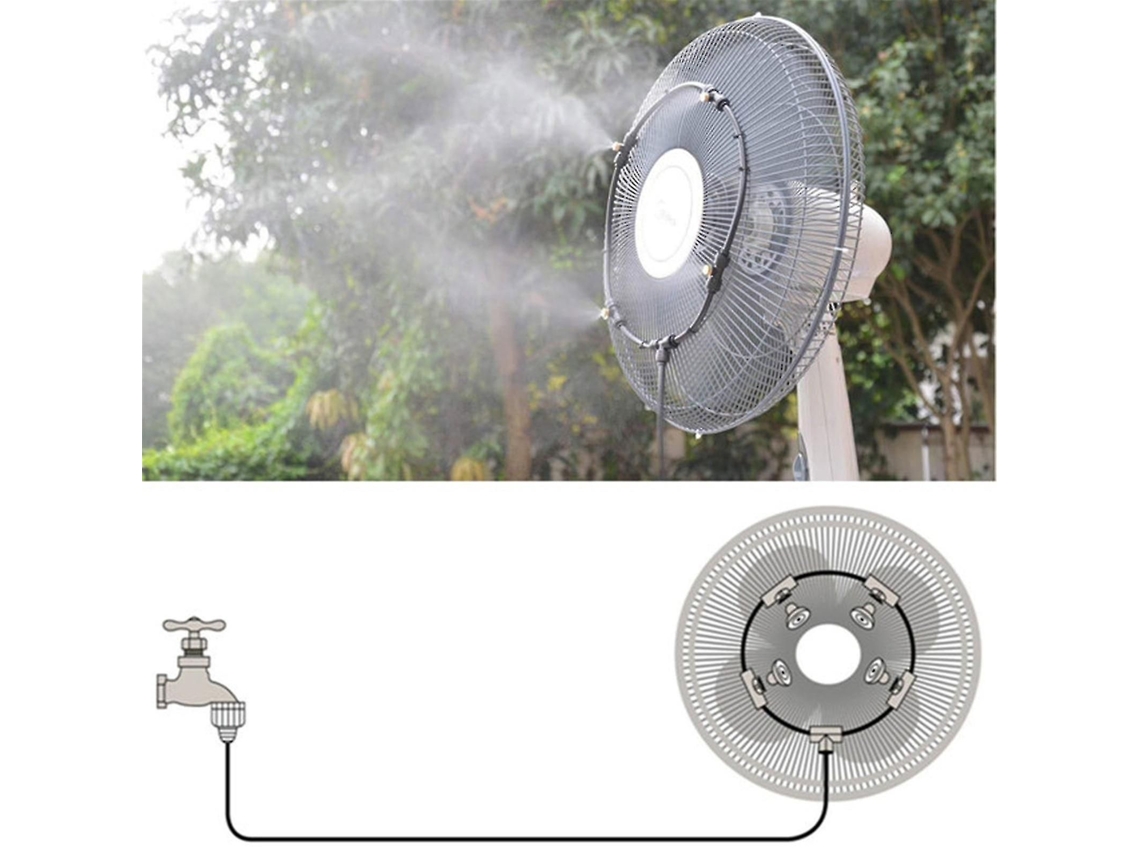 Ventilador Nebulizador Exterior De 16 Polegadas Com Arrefecimento A Água Para Pátio E Jardim