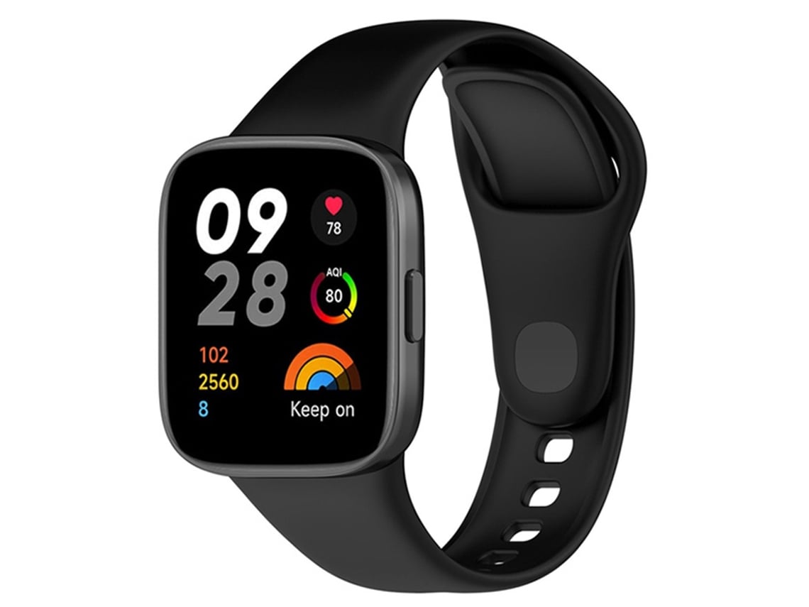 Bracelete Smoothsilicone para Xiaomi Redmi Watch Active Preto