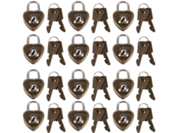 Bestonzon Conjunto De 12-cadeados Para Mala, Cadeados De Segurança, Mini Conjunto Em Formato De Coração Para Bagagem