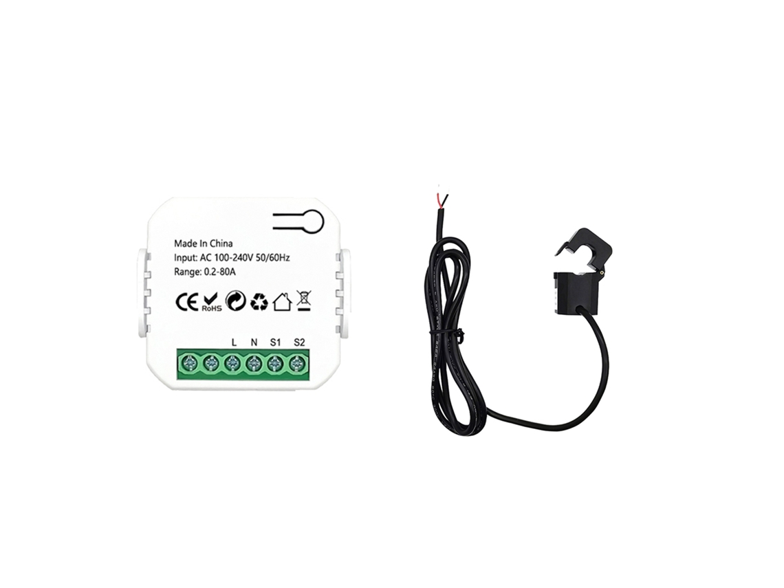 Medidor De Energia Wifi Tuya 80a Clamp Kwh Monitor De Eletricidade Alexa