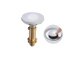 Stopper De Plegable Para Fregadero De Cocina Y Baño, Latón Cromado Sólido, 38 Mm Linjou