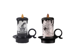 2Pcs Lâmpada de Vela de Halloween para Presentes de Halloween ALLINLESS