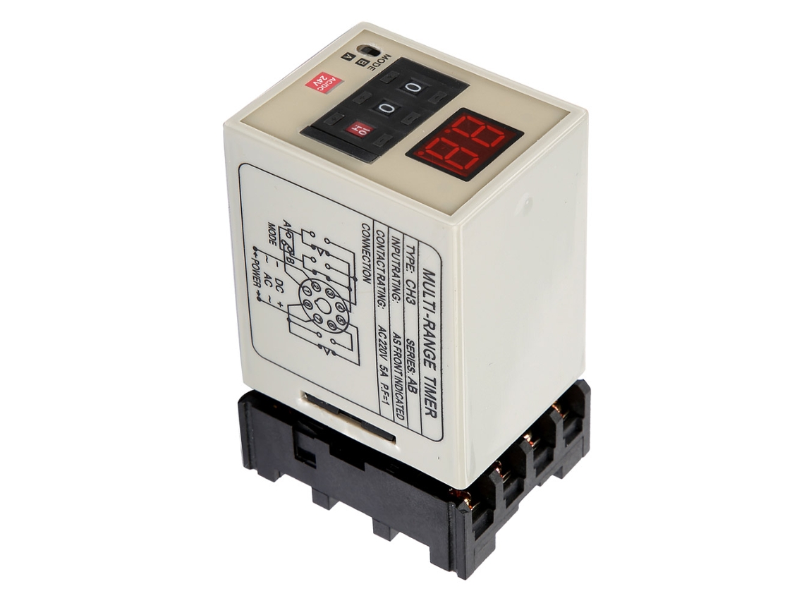 Relé Temporizador De Atraso De Tempo Duplo Laxiscreed Com Visor Led, Alcance De 0,01s A 99h