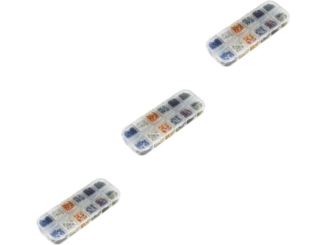 Kit De Joias Nuobesty Com Fecho Lagosta, 3 S De Fechos, 6 Cores, Chaveiros Abertos