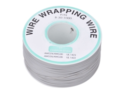 Fio ok de cobre revestido com estanho 30awg para reparo de circuito impresso 300 metros cinza S/MARCA