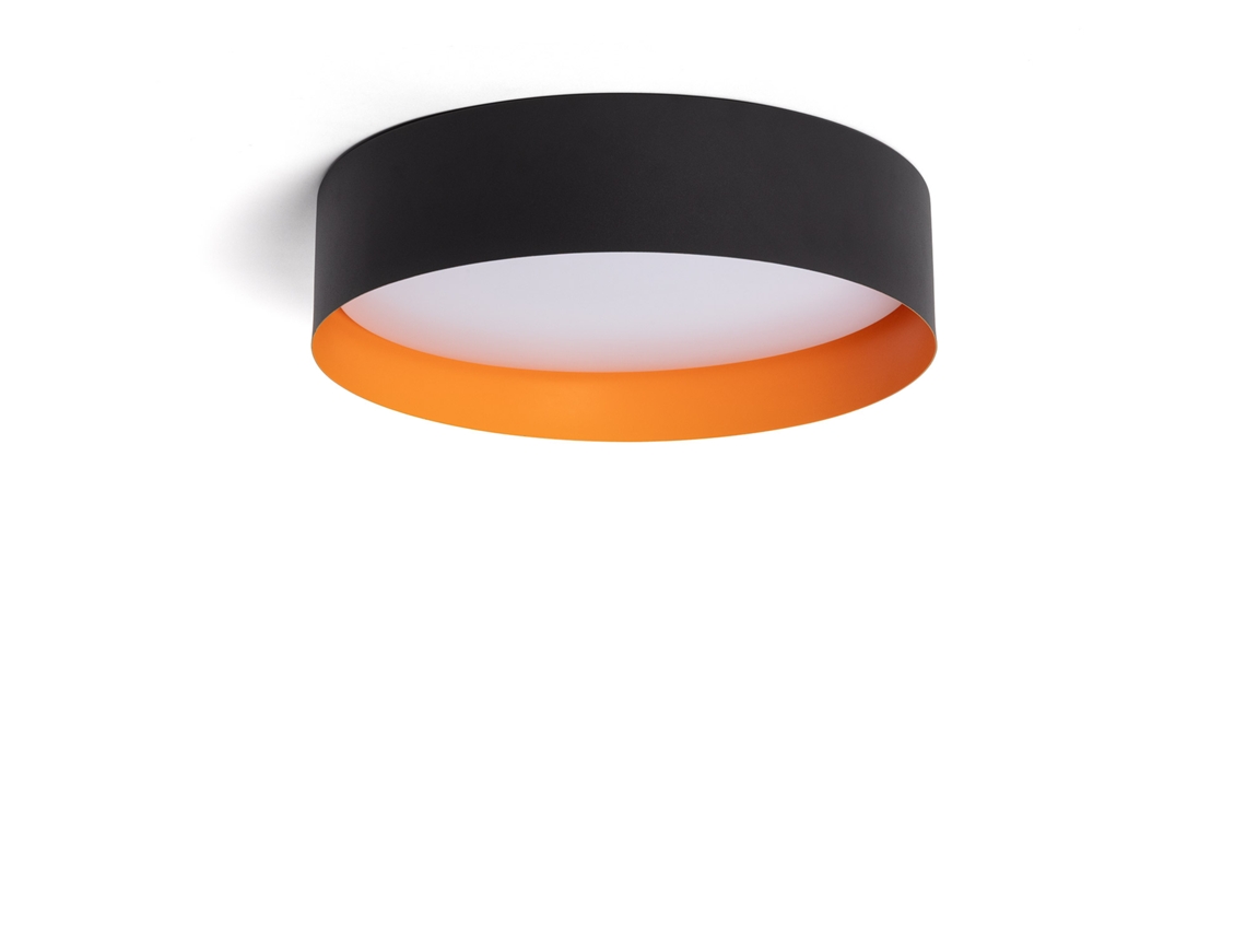 Plafón  De Teto Led 30 W Em Aço Talagapa S Ø400 Mm Preto