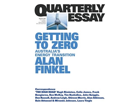 Livro Getting to Zero Australias Energy Transition QE81 de Alan Finkel (Inglês)
