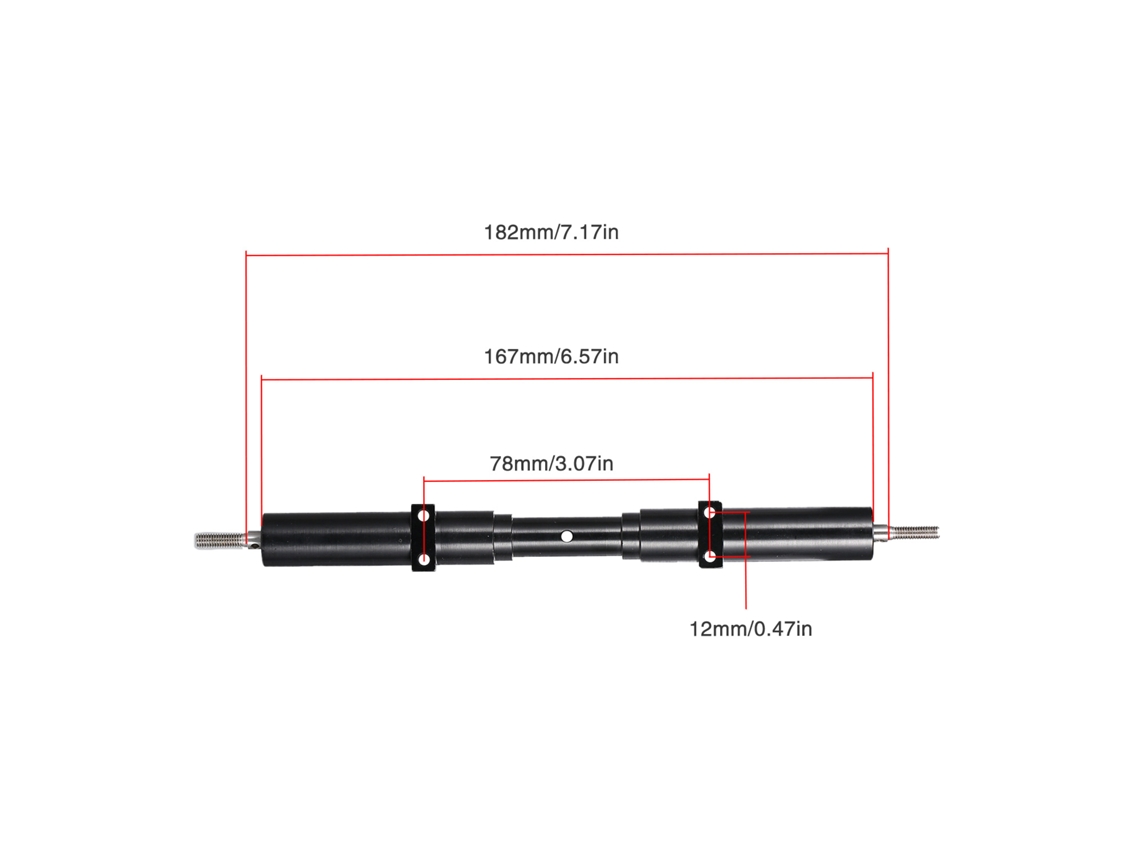 Mali eixo de Roda Traseira de Metal 167mm para Caminhão Reboque Tamiya 1/10 Rc Sem Tração