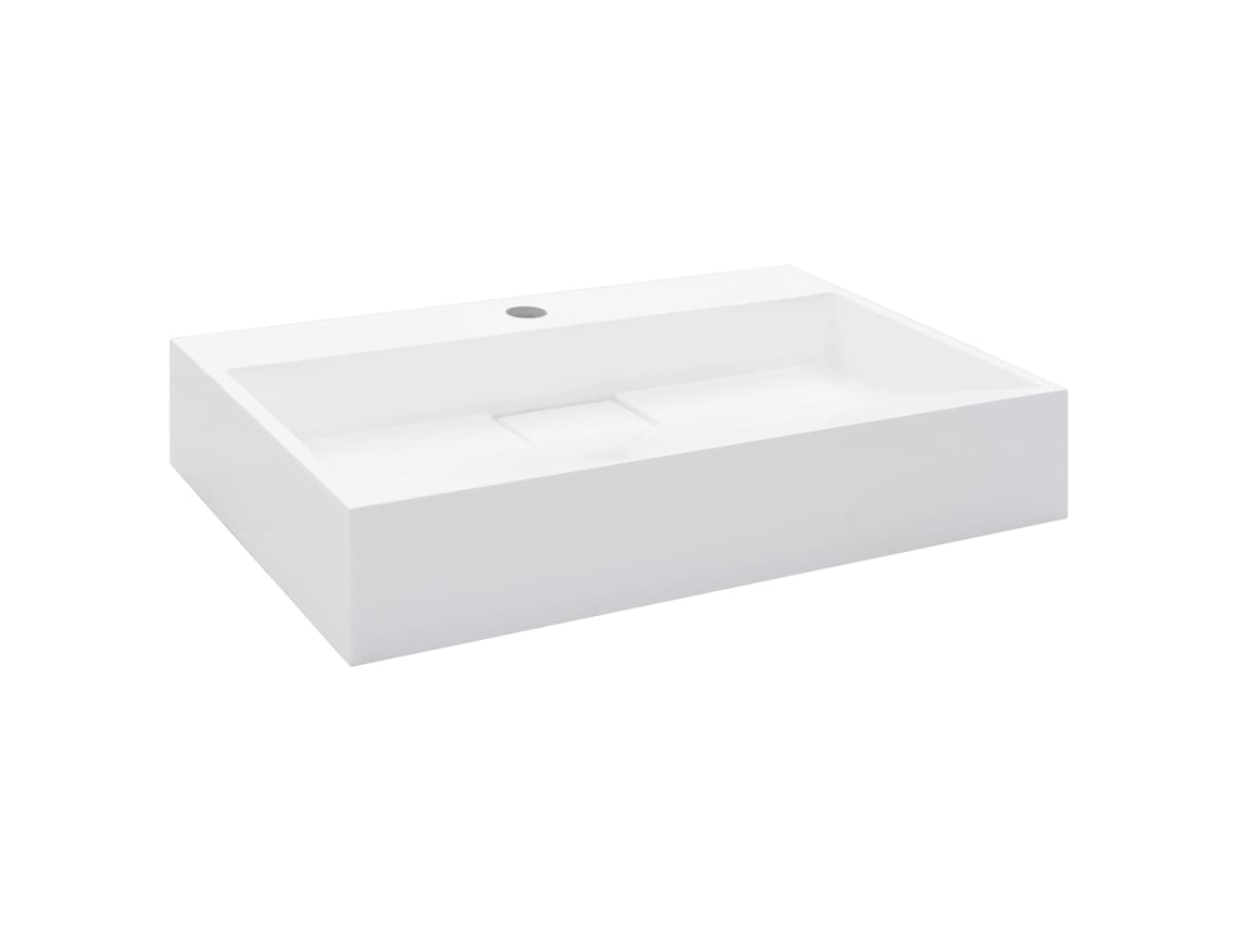 Basin, Basins Vidaxl Branco Pedra (60 X 38 X 11 Cm)