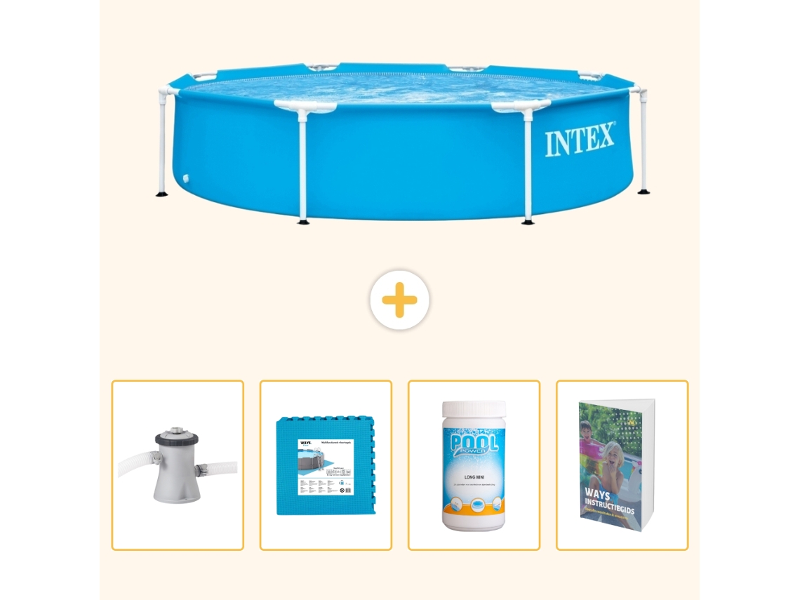 Piscina com Estrutura Redonda 244x51 Cm 5 peças Scb130 INTEX