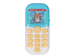 Brinquedo Celular Infantil Com Luz E Música Animais Para Aprendizado Educativo Azul
