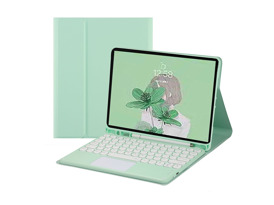 Capa com Teclado Bluetooth para Samsung Galaxy Tab A9 de 8.7 Polegadas Verde LURELIA
