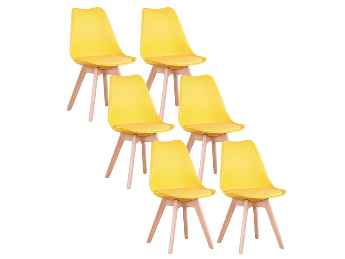 Conjunto De Cadeiras De Jantar, Design Moderno Minimalista, Assento De Pu Estofado