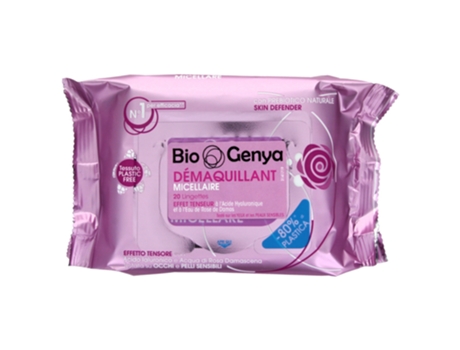 20 toalhetes de limpeza micelares com efeito tensor BIOGENYA