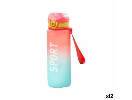Garrafa De Água Bewinner Multicolor 600 Ml 7,4 X 7,4 X 19 Cm (12 Unidades)
