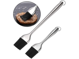 Pente De Barbecue Em Silicone - Conjunto De 2 - Eficaz E Versátil - Branco - Escova De Grill E Forno - Para Grillar E Cozinhar - Resistente À Lava-lou