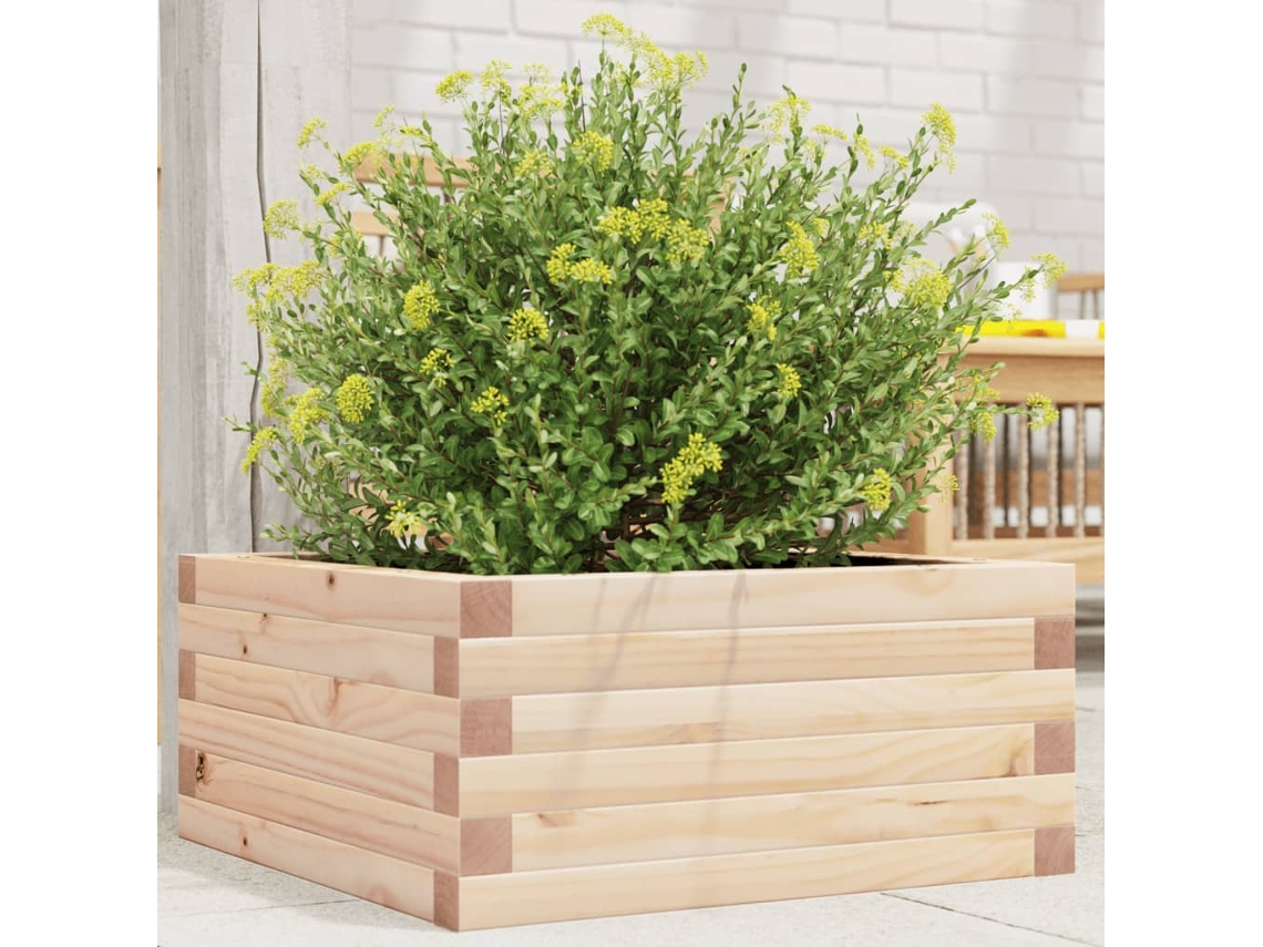 Vidaxl Vaso/floreira De Jardim 50x50x23 Cm Madeira De Pinho Maciça