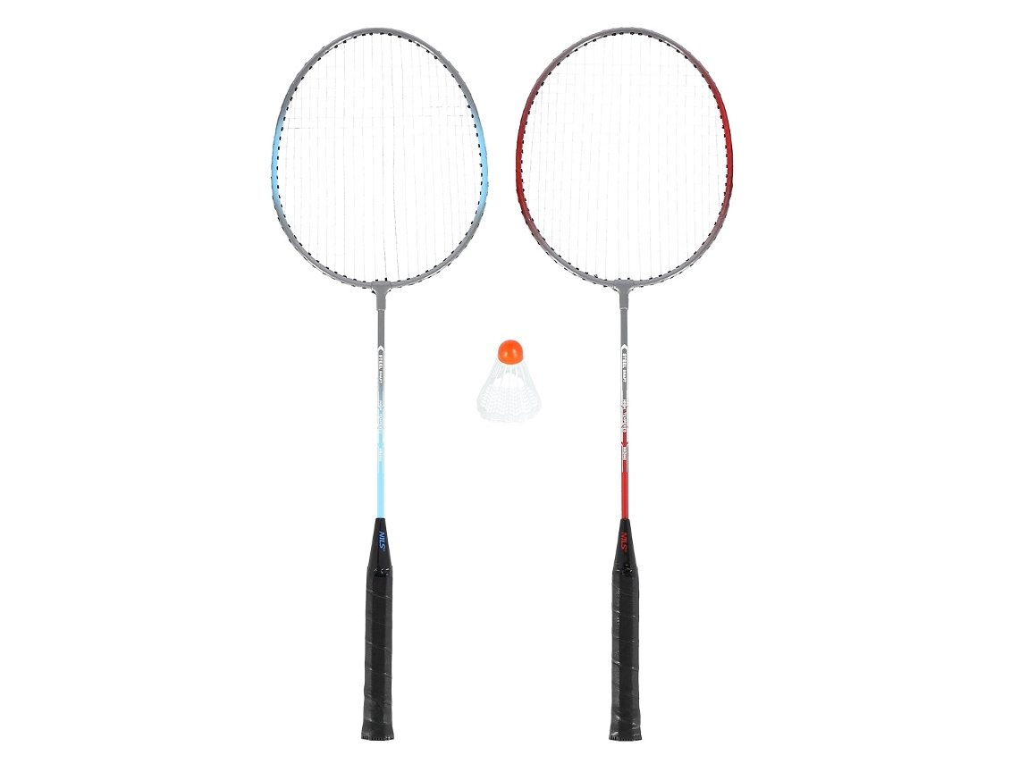 Conjunto De Badminton Com 2 Raquetes De Aço E Petecas