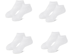 Pacote com 4 pares de meias de silicone SFUSHOS, hidratantes e resistentes