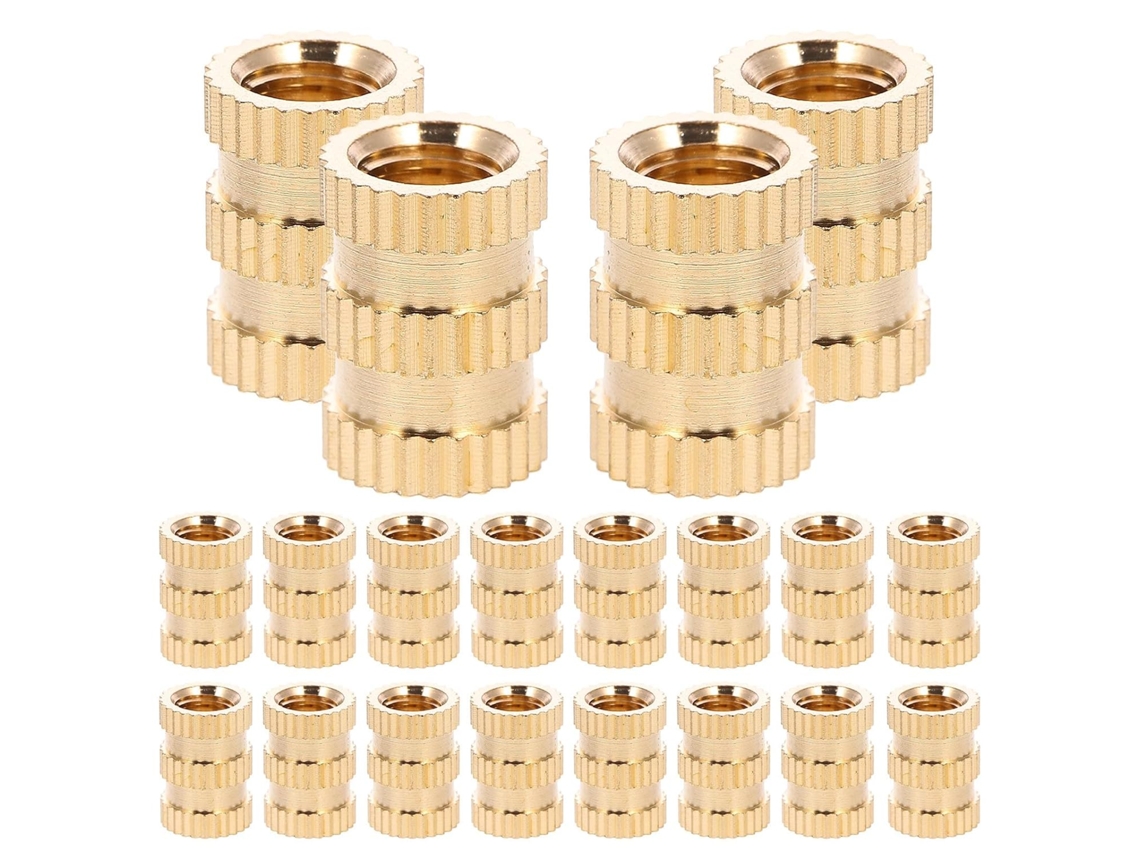 Insertos Roscados M5 10x7 Mm, 20 Peças, Cobre, Rosca Fêmea