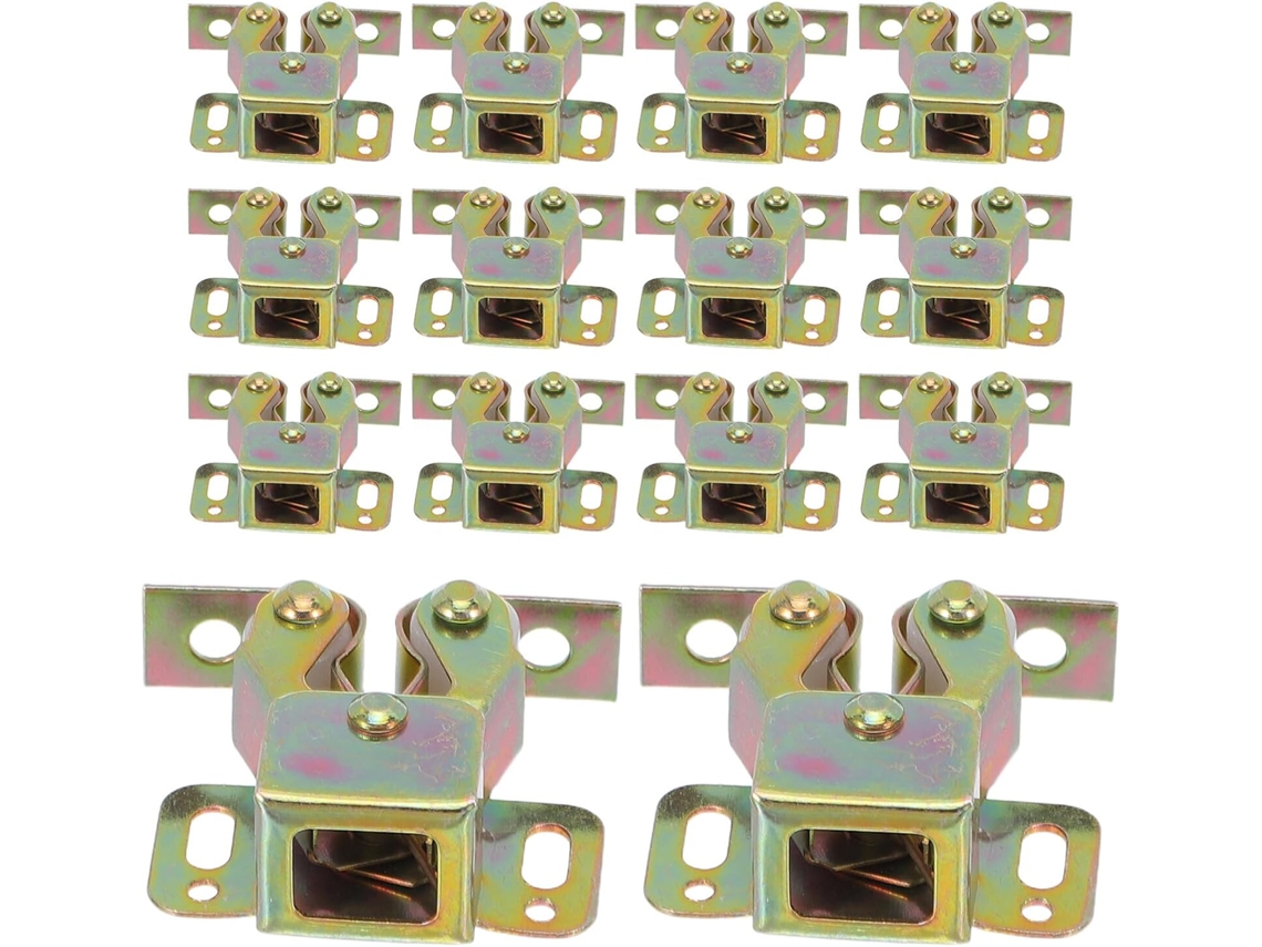 Conjunto De 20 Travas Duplas Roletes Para Armários Com Parafusos,
