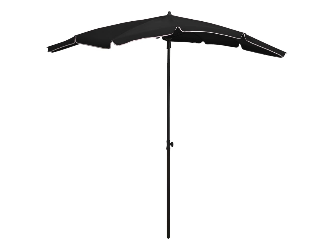 Vidaxl Guarda-sol De Jardim Com Poste 200x130 Cm Preto