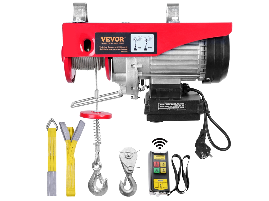 Guindaste Elétrico Guindaste 1320 Lbs com Controle Remoto Sem Fio 1150 W 220 V